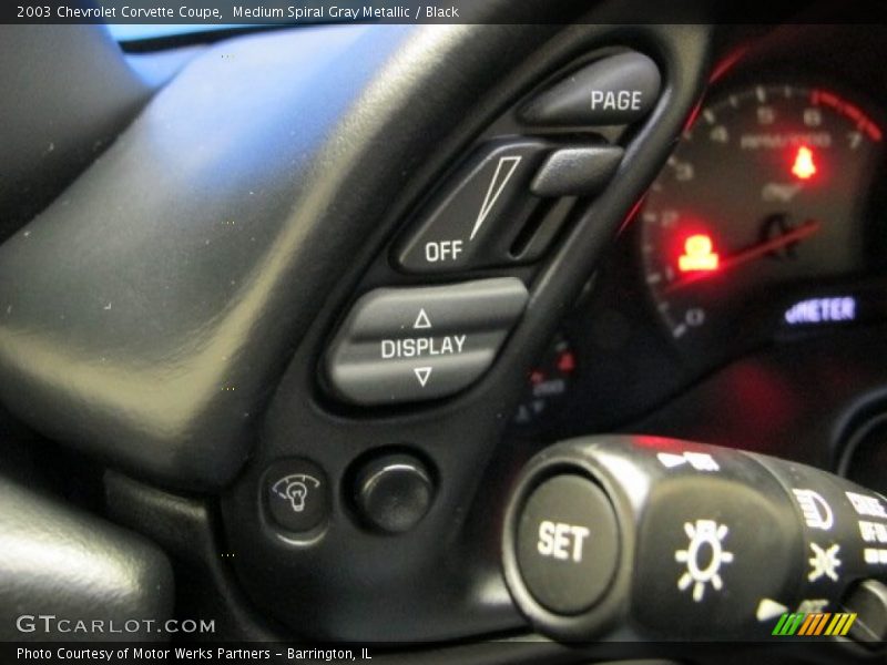 Medium Spiral Gray Metallic / Black 2003 Chevrolet Corvette Coupe