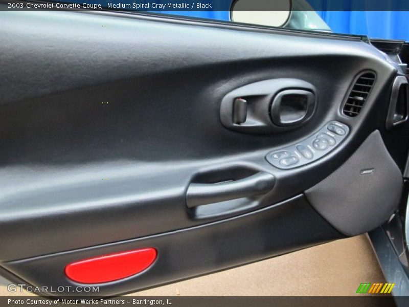 Medium Spiral Gray Metallic / Black 2003 Chevrolet Corvette Coupe