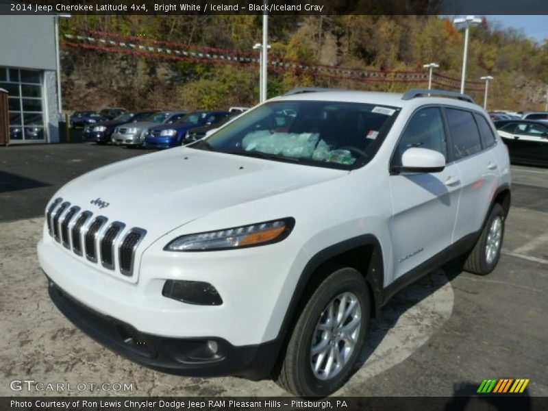 Bright White / Iceland - Black/Iceland Gray 2014 Jeep Cherokee Latitude 4x4