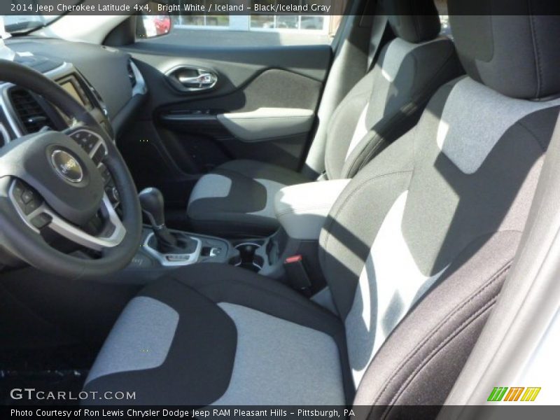 Bright White / Iceland - Black/Iceland Gray 2014 Jeep Cherokee Latitude 4x4