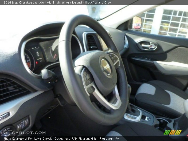 Bright White / Iceland - Black/Iceland Gray 2014 Jeep Cherokee Latitude 4x4