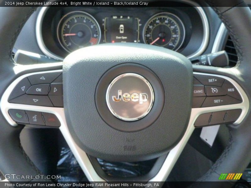 Bright White / Iceland - Black/Iceland Gray 2014 Jeep Cherokee Latitude 4x4