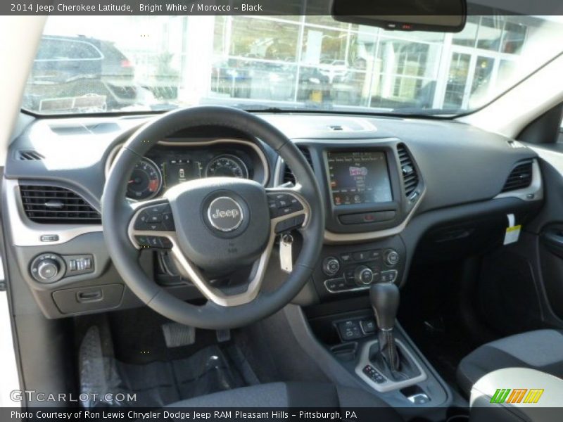 Bright White / Morocco - Black 2014 Jeep Cherokee Latitude