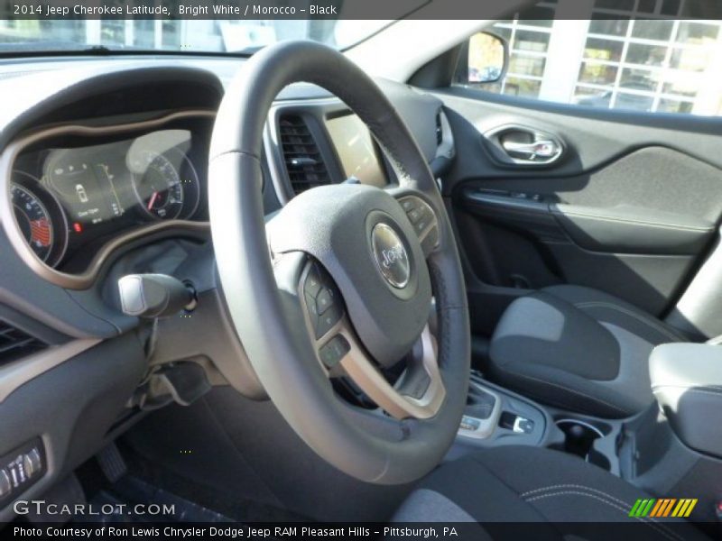 Bright White / Morocco - Black 2014 Jeep Cherokee Latitude
