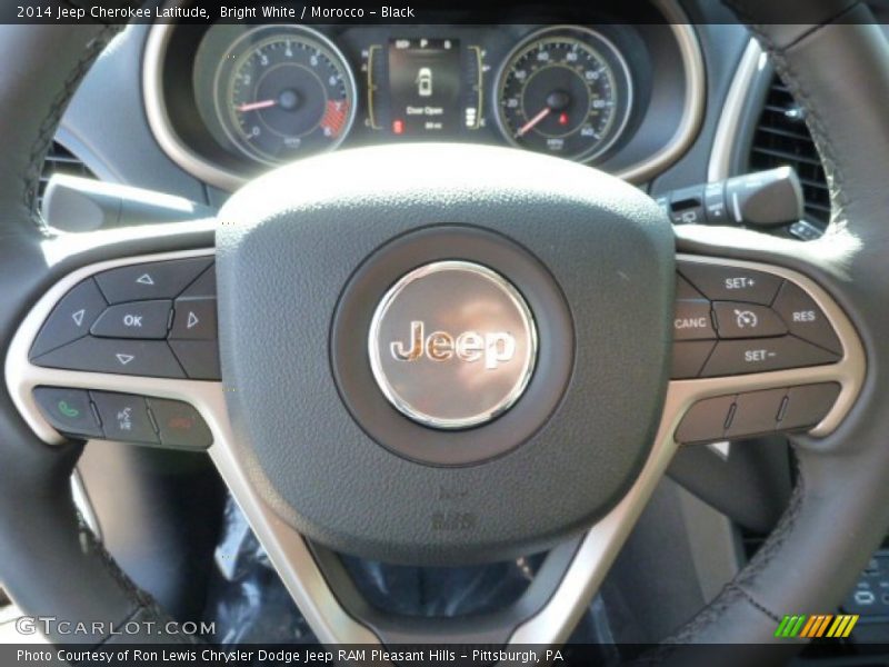 Bright White / Morocco - Black 2014 Jeep Cherokee Latitude