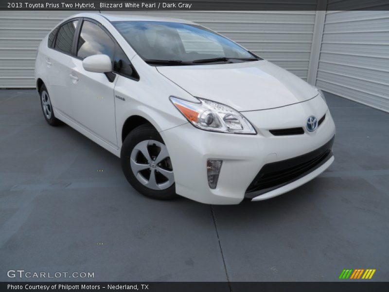 Blizzard White Pearl / Dark Gray 2013 Toyota Prius Two Hybrid