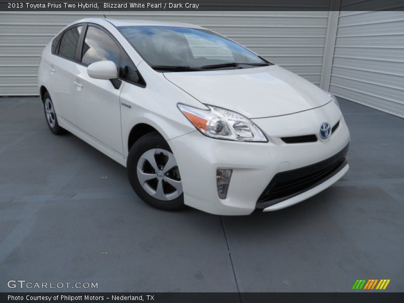 Blizzard White Pearl / Dark Gray 2013 Toyota Prius Two Hybrid