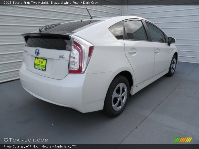 Blizzard White Pearl / Dark Gray 2013 Toyota Prius Two Hybrid