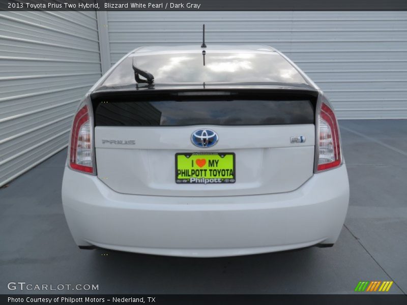 Blizzard White Pearl / Dark Gray 2013 Toyota Prius Two Hybrid