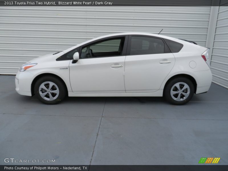 Blizzard White Pearl / Dark Gray 2013 Toyota Prius Two Hybrid
