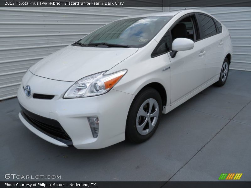Blizzard White Pearl / Dark Gray 2013 Toyota Prius Two Hybrid