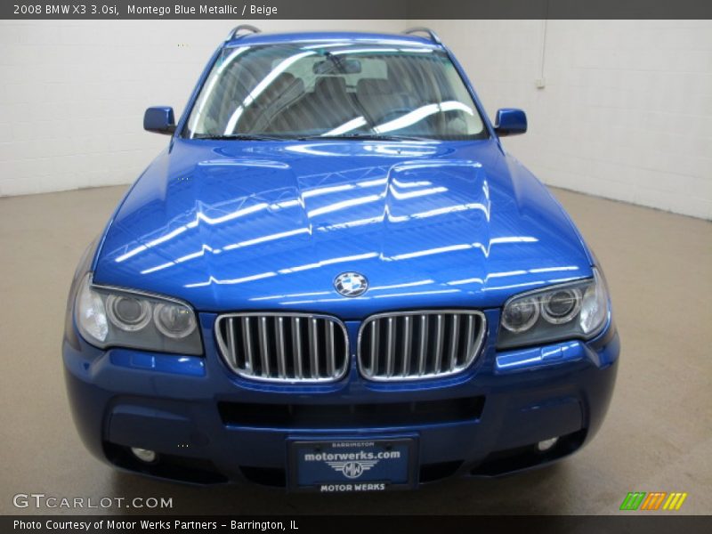 Montego Blue Metallic / Beige 2008 BMW X3 3.0si