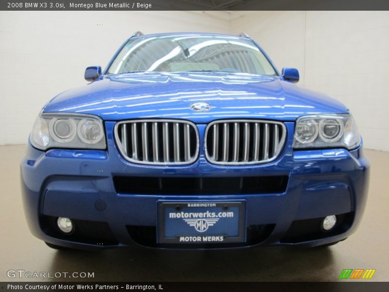 Montego Blue Metallic / Beige 2008 BMW X3 3.0si