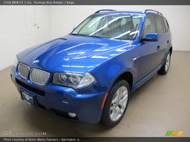 Montego Blue Metallic / Beige 2008 BMW X3 3.0si