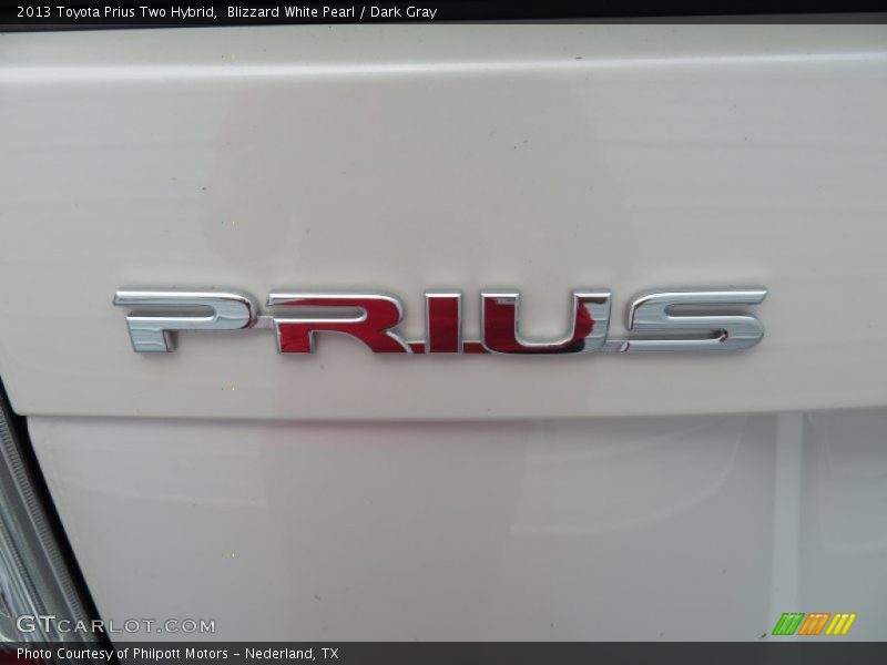 Blizzard White Pearl / Dark Gray 2013 Toyota Prius Two Hybrid