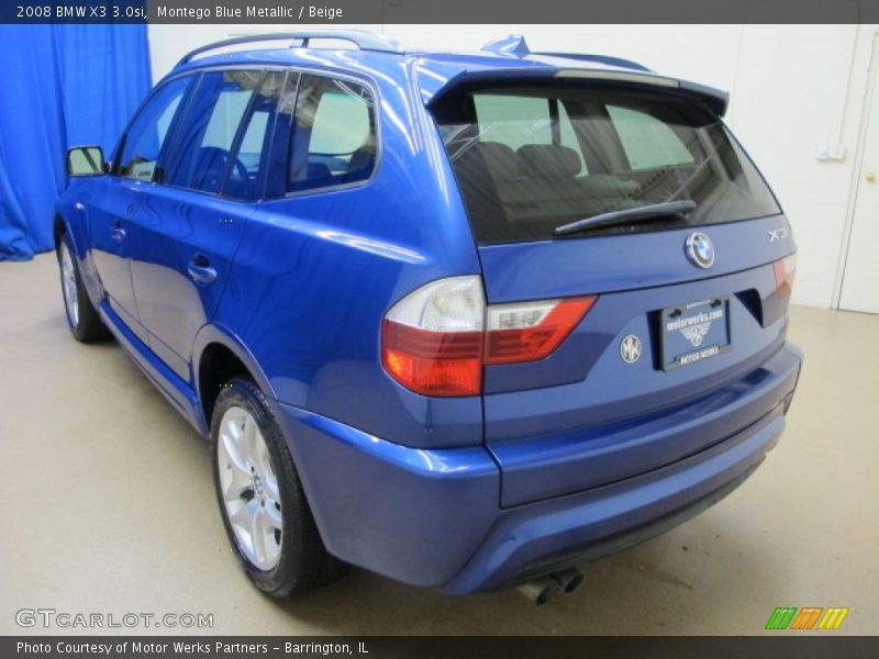 Montego Blue Metallic / Beige 2008 BMW X3 3.0si