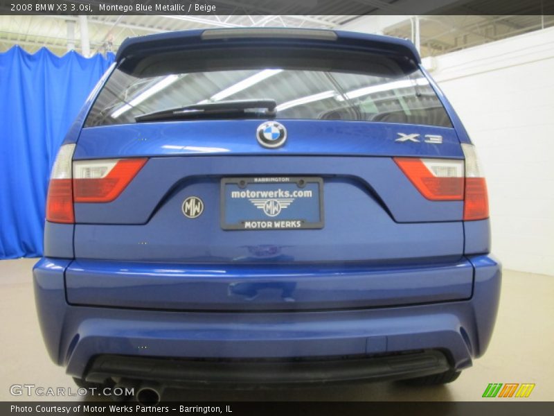 Montego Blue Metallic / Beige 2008 BMW X3 3.0si