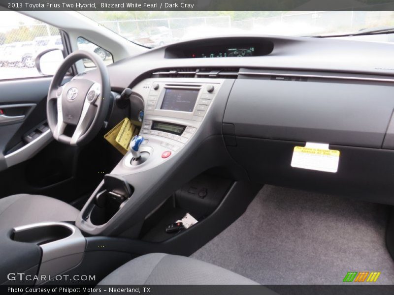 Blizzard White Pearl / Dark Gray 2013 Toyota Prius Two Hybrid