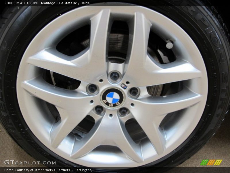 Montego Blue Metallic / Beige 2008 BMW X3 3.0si