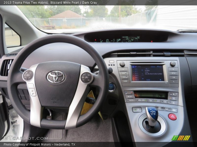 Blizzard White Pearl / Dark Gray 2013 Toyota Prius Two Hybrid