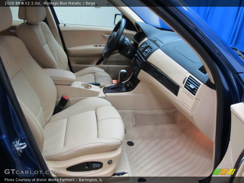 Montego Blue Metallic / Beige 2008 BMW X3 3.0si