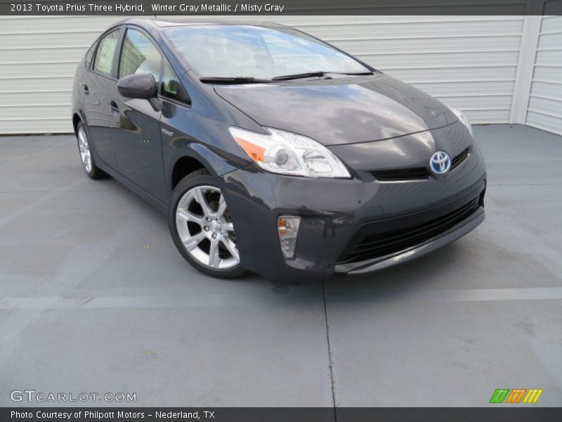 Winter Gray Metallic / Misty Gray 2013 Toyota Prius Three Hybrid