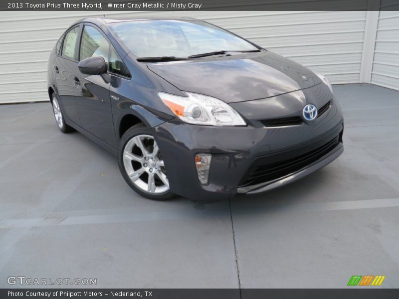 Winter Gray Metallic / Misty Gray 2013 Toyota Prius Three Hybrid