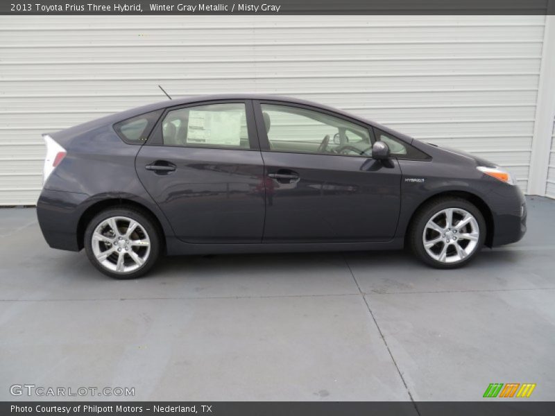 Winter Gray Metallic / Misty Gray 2013 Toyota Prius Three Hybrid