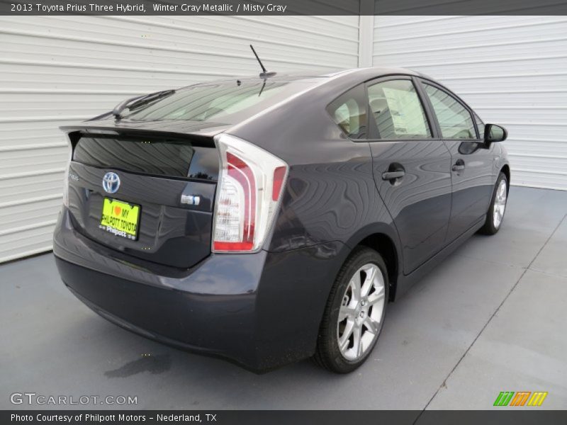 Winter Gray Metallic / Misty Gray 2013 Toyota Prius Three Hybrid
