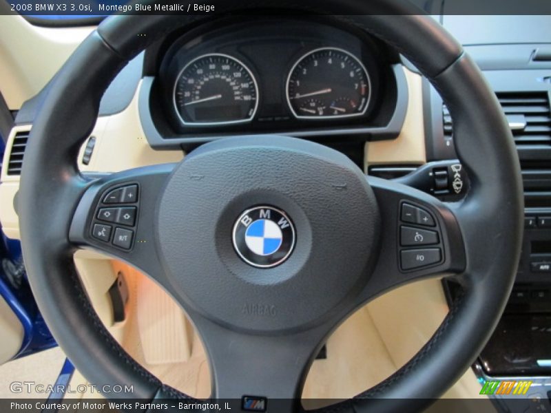 Montego Blue Metallic / Beige 2008 BMW X3 3.0si
