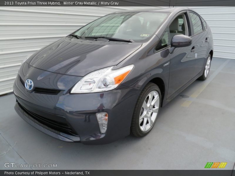 Winter Gray Metallic / Misty Gray 2013 Toyota Prius Three Hybrid