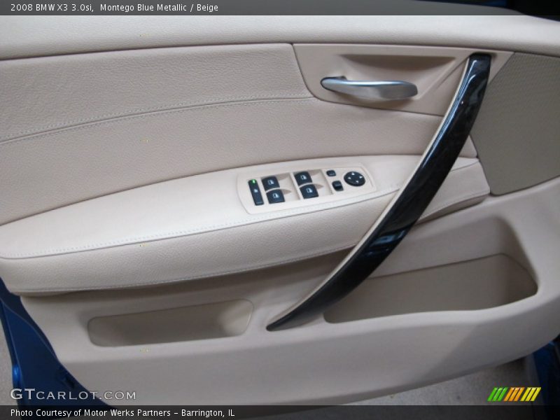 Montego Blue Metallic / Beige 2008 BMW X3 3.0si