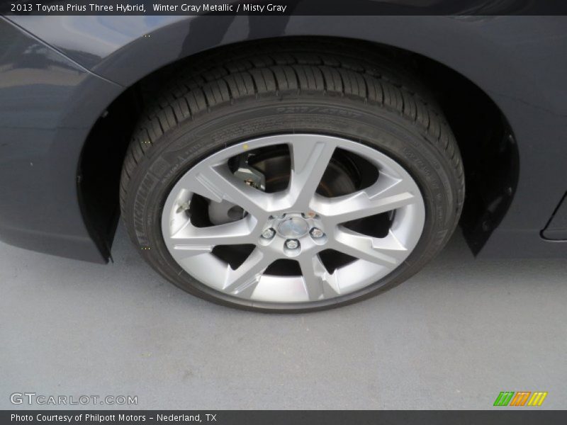 Winter Gray Metallic / Misty Gray 2013 Toyota Prius Three Hybrid
