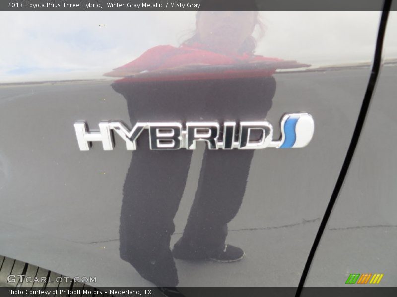 Winter Gray Metallic / Misty Gray 2013 Toyota Prius Three Hybrid