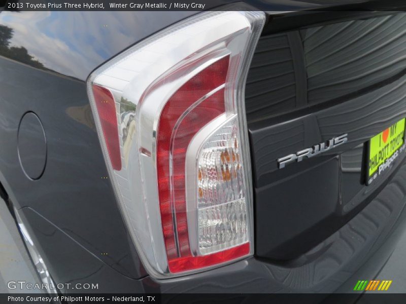 Winter Gray Metallic / Misty Gray 2013 Toyota Prius Three Hybrid