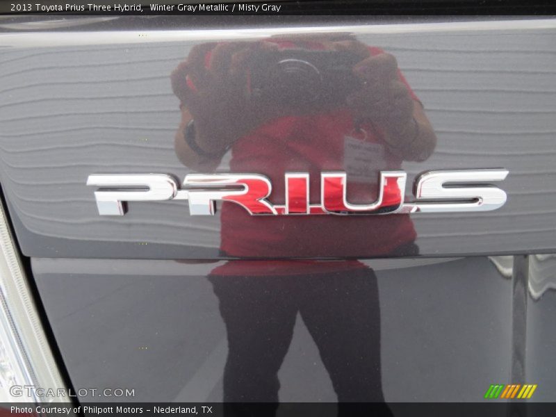 Winter Gray Metallic / Misty Gray 2013 Toyota Prius Three Hybrid