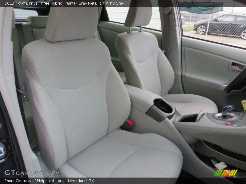 Winter Gray Metallic / Misty Gray 2013 Toyota Prius Three Hybrid