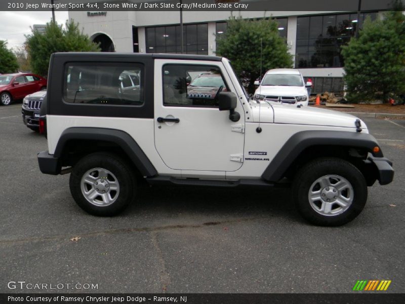 Stone White / Dark Slate Gray/Medium Slate Gray 2010 Jeep Wrangler Sport 4x4