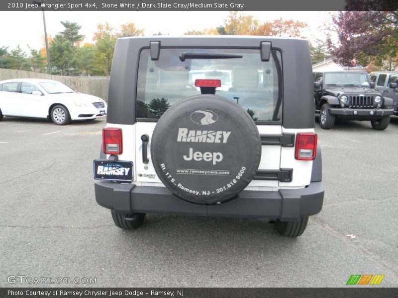Stone White / Dark Slate Gray/Medium Slate Gray 2010 Jeep Wrangler Sport 4x4