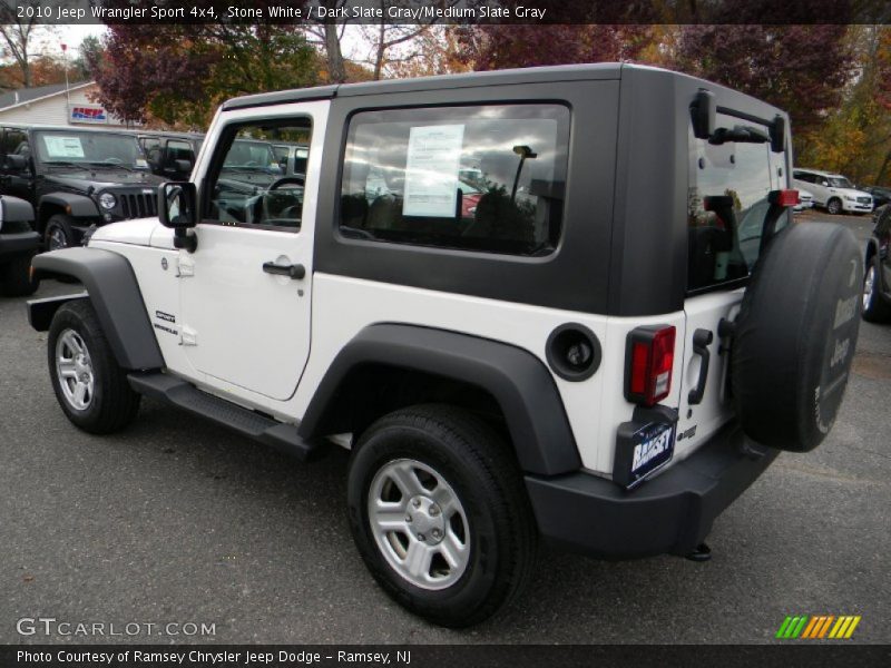 Stone White / Dark Slate Gray/Medium Slate Gray 2010 Jeep Wrangler Sport 4x4