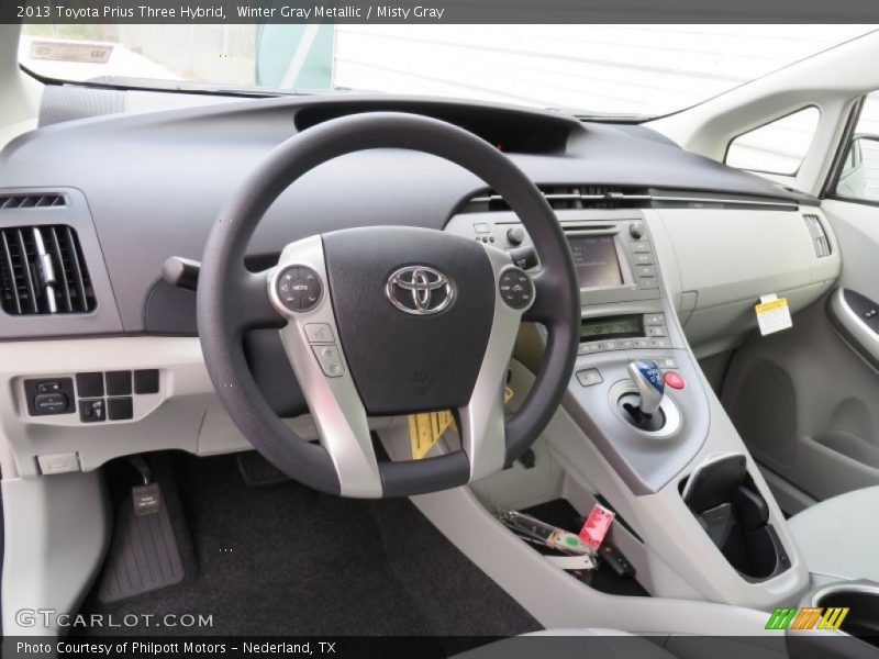 Winter Gray Metallic / Misty Gray 2013 Toyota Prius Three Hybrid