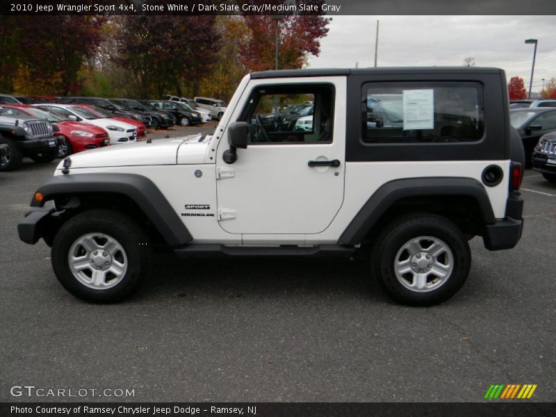Stone White / Dark Slate Gray/Medium Slate Gray 2010 Jeep Wrangler Sport 4x4