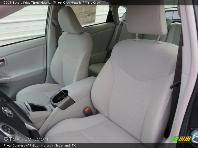 Winter Gray Metallic / Misty Gray 2013 Toyota Prius Three Hybrid