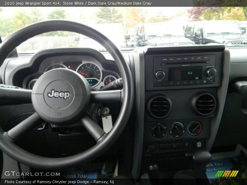 Stone White / Dark Slate Gray/Medium Slate Gray 2010 Jeep Wrangler Sport 4x4