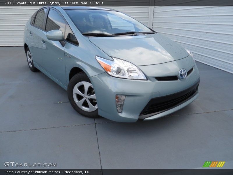 Sea Glass Pearl / Bisque 2013 Toyota Prius Three Hybrid