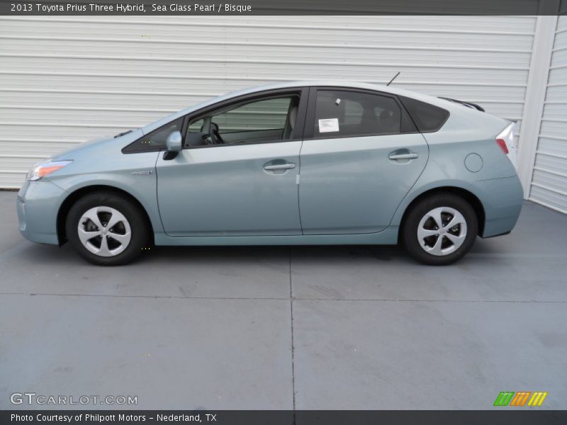 Sea Glass Pearl / Bisque 2013 Toyota Prius Three Hybrid