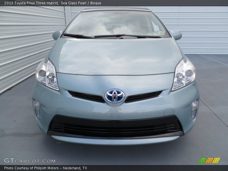 Sea Glass Pearl / Bisque 2013 Toyota Prius Three Hybrid