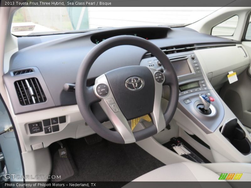 Sea Glass Pearl / Bisque 2013 Toyota Prius Three Hybrid
