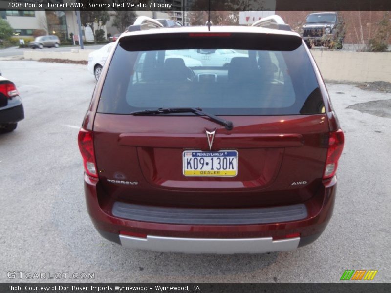Sonoma Red Metallic / Ebony 2008 Pontiac Torrent AWD