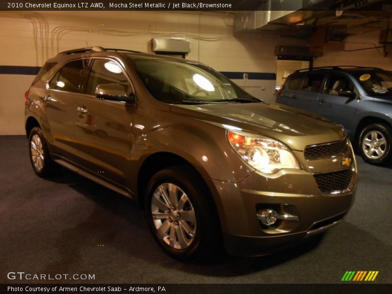 Mocha Steel Metallic / Jet Black/Brownstone 2010 Chevrolet Equinox LTZ AWD